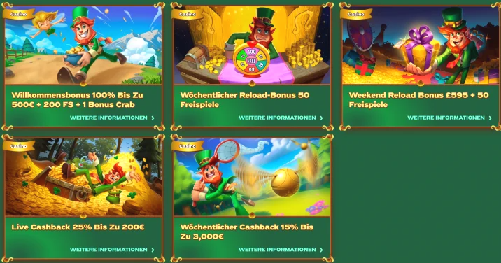 Green Luck Casino auf einem Smartphone - Screenshot der mobilen Ansicht